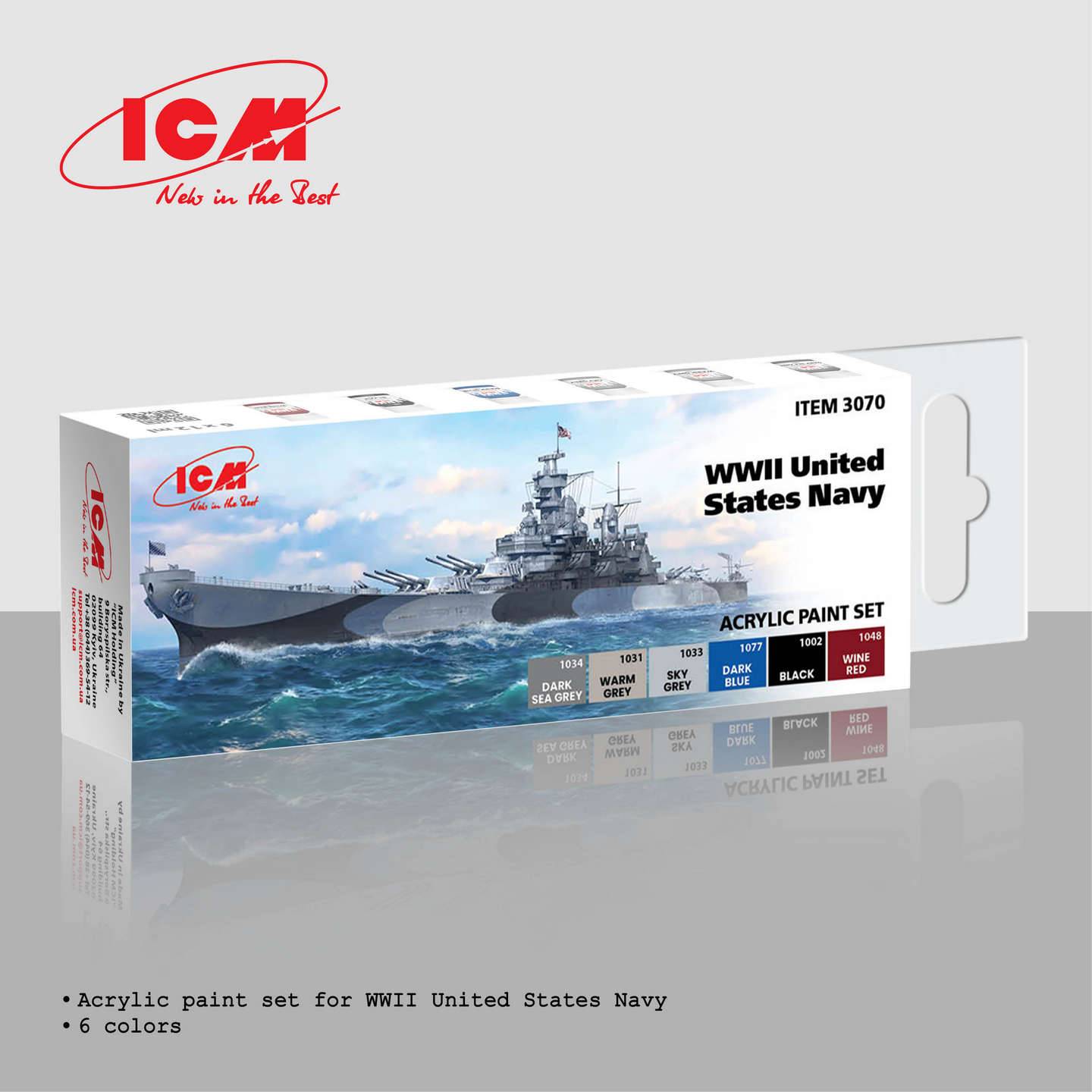 Acrylic paint set for WWII United States Navy
