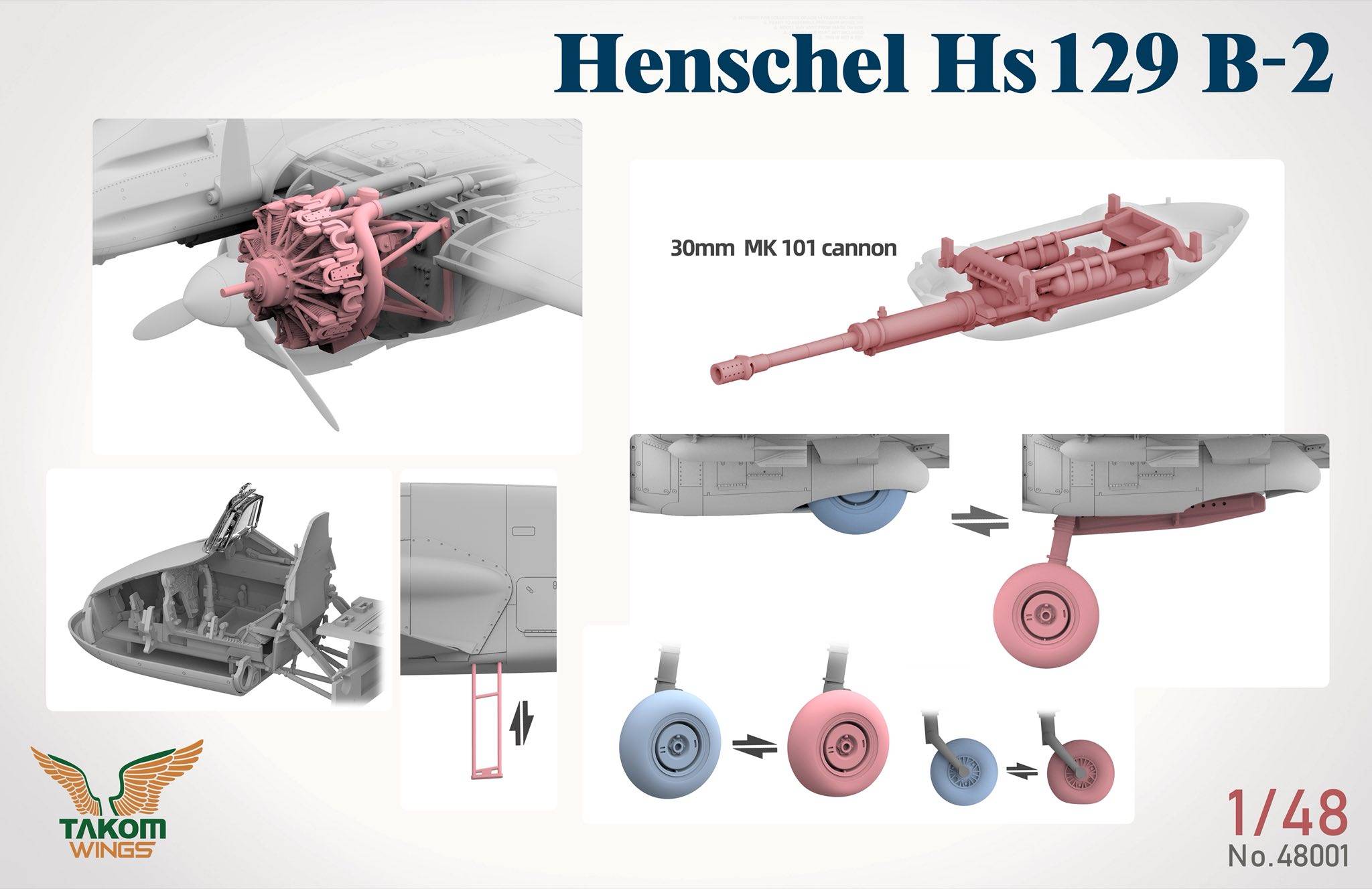 Hs129² Box Hs 129 B2 + Hs 129 B3 + 3d Printed Set Figures x2 + Panther A – Image 3