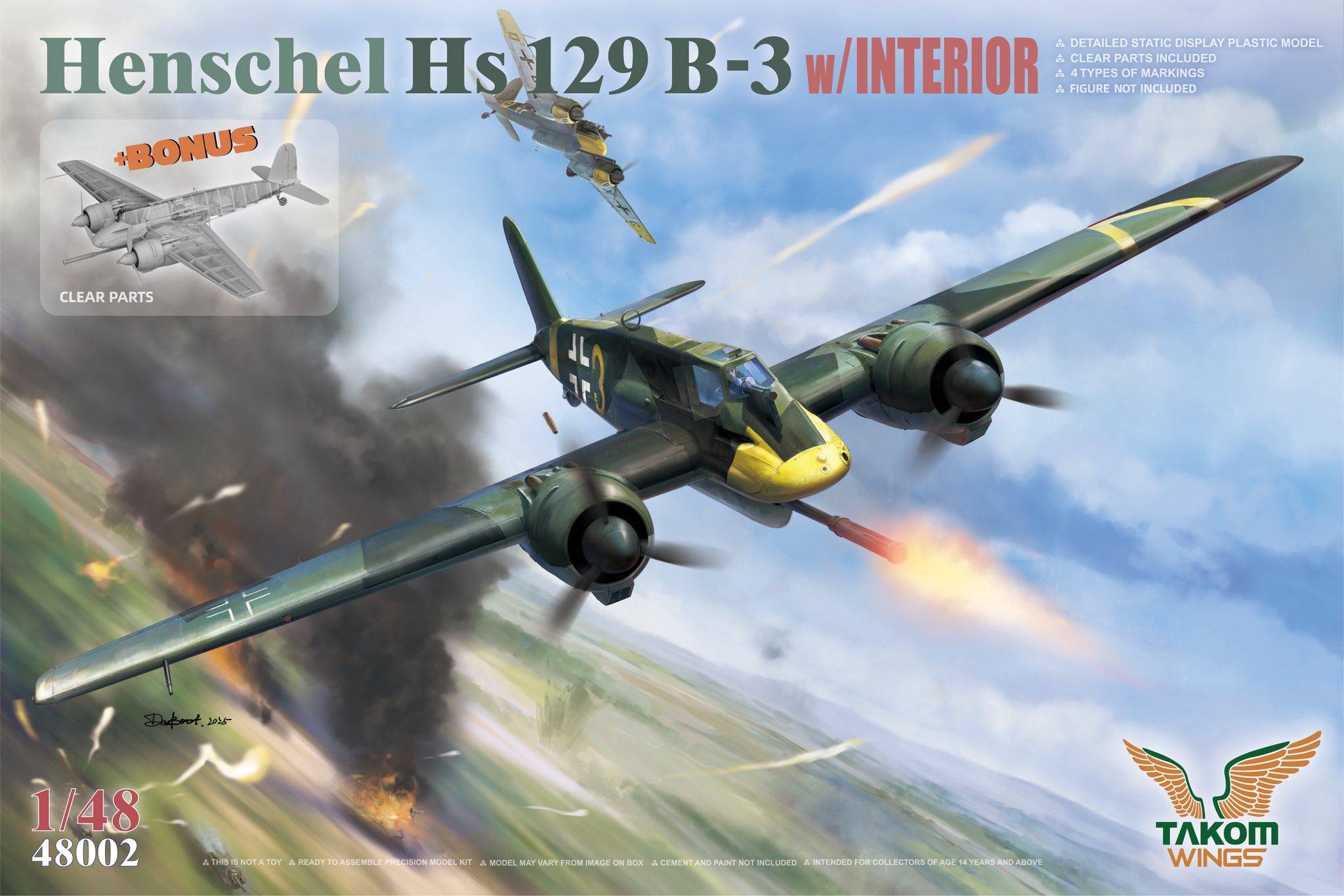 Hs129² Box Hs 129 B2 + Hs 129 B3 + 3d Printed Set Figures x2 + Panther A – Image 7