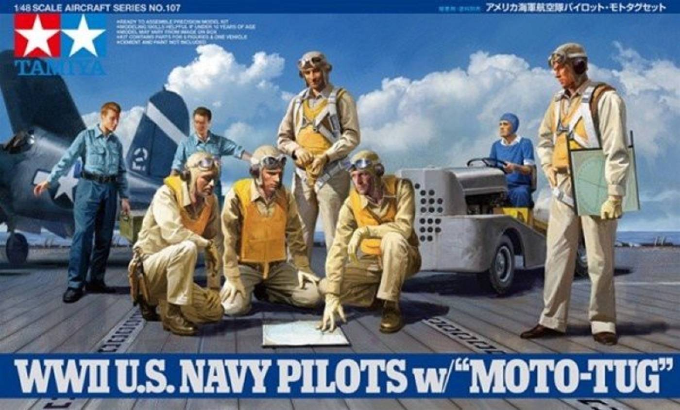 WWII U.S. Navy Pilots w/Moto-Tug