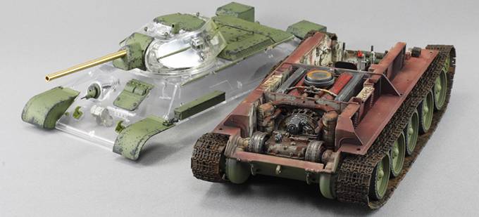 T-34/76 MODEL1942 FACTORY 112(CLEAR TURRET AND UPPER HULL,FULL INTERIOR KIT) – Image 2