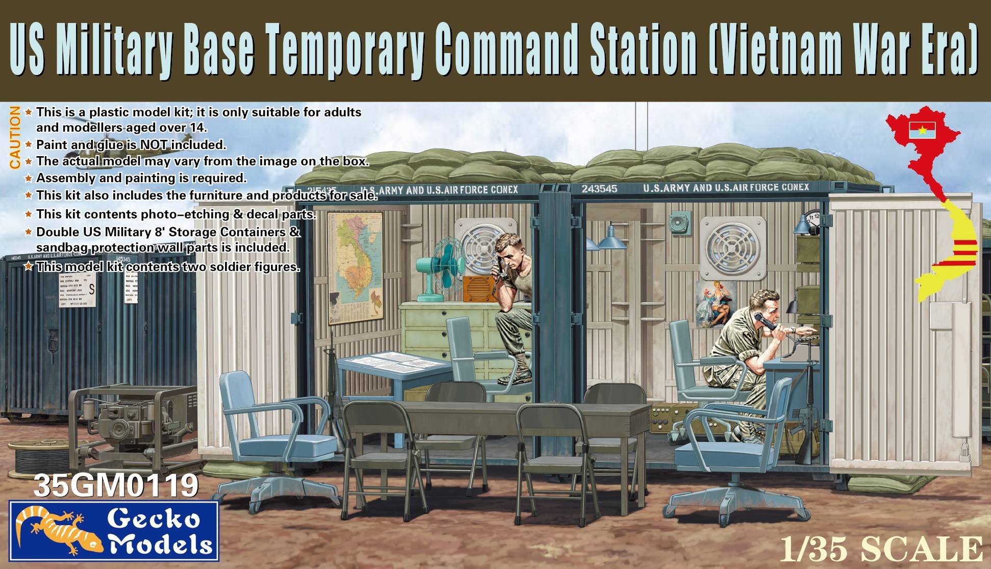 US Military Base Temporary Command Station Vietnam War Era