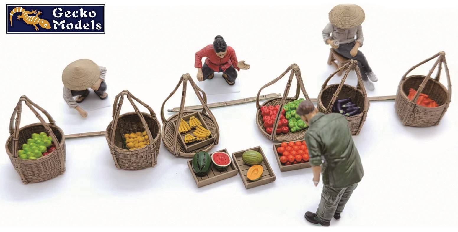 60’~70’s Saigon Street Fruit & Vegetable Vendor Set – Image 5