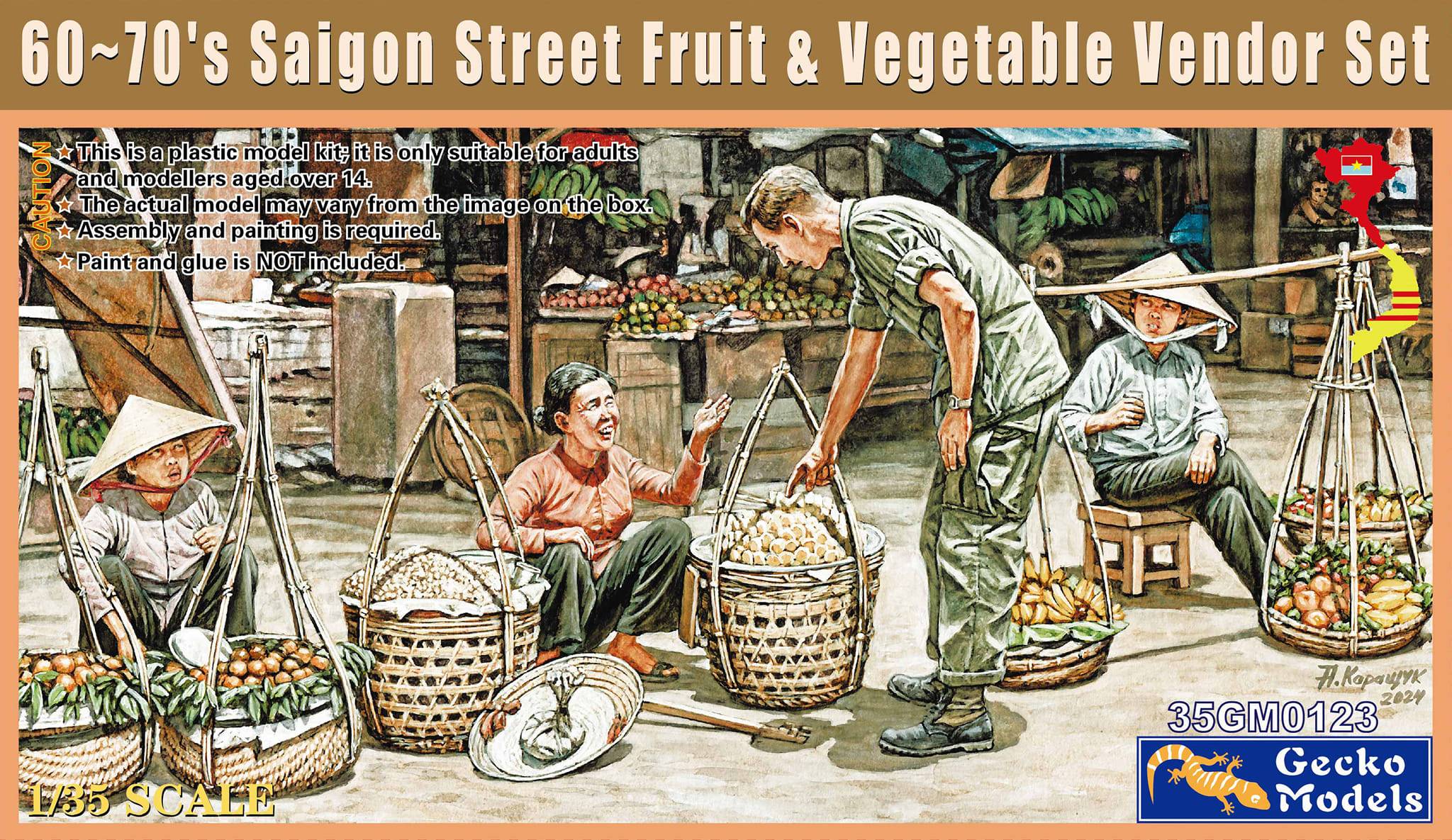 60’~70’s Saigon Street Fruit & Vegetable Vendor Set