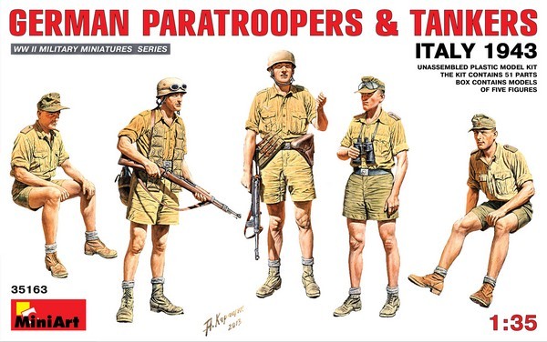 GERMAN PARATROOPERS & TANKERS (Italy 1943)