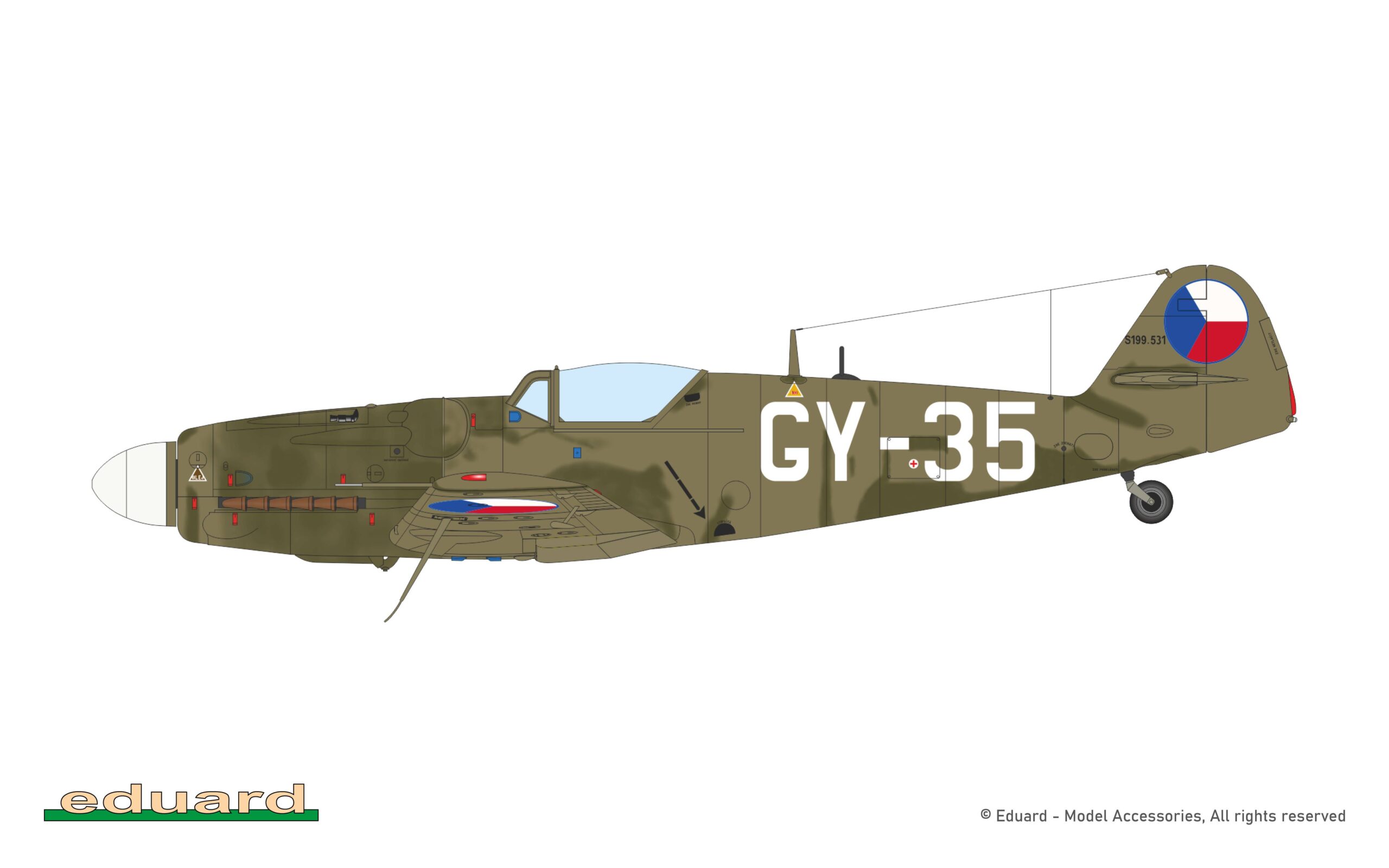 Avia S-199 bubble canopy EDUARD brassin HYBRID – Image 2