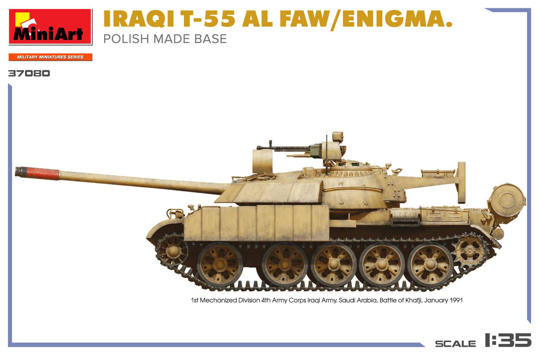 IRAQI T-55 AL FAW/ENIGMA. POLISH MADE BASE – Image 4