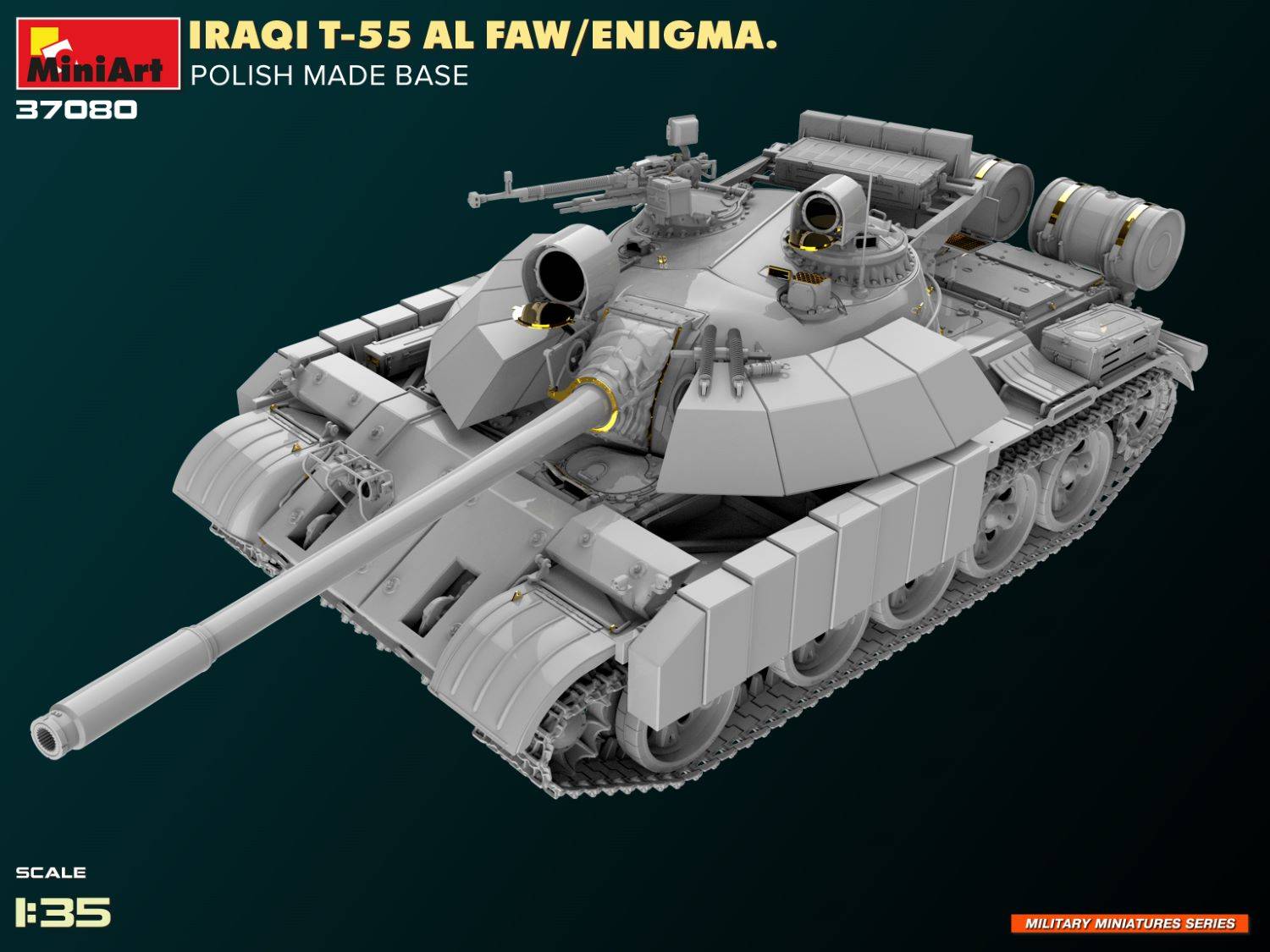 IRAQI T-55 AL FAW/ENIGMA. POLISH MADE BASE – Image 17