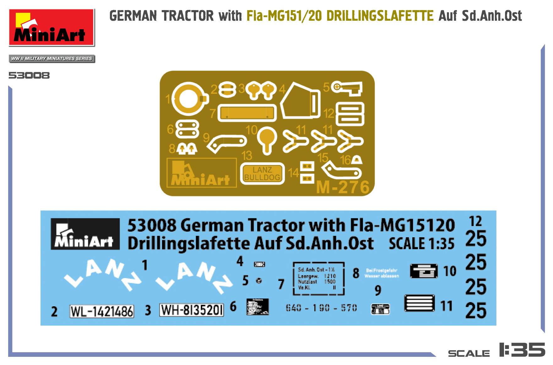 GERMAN TRACTOR with Fla-MG151/20 DRILLINGSLAFETTE Auf Sd.Anh.Ost – Image 2