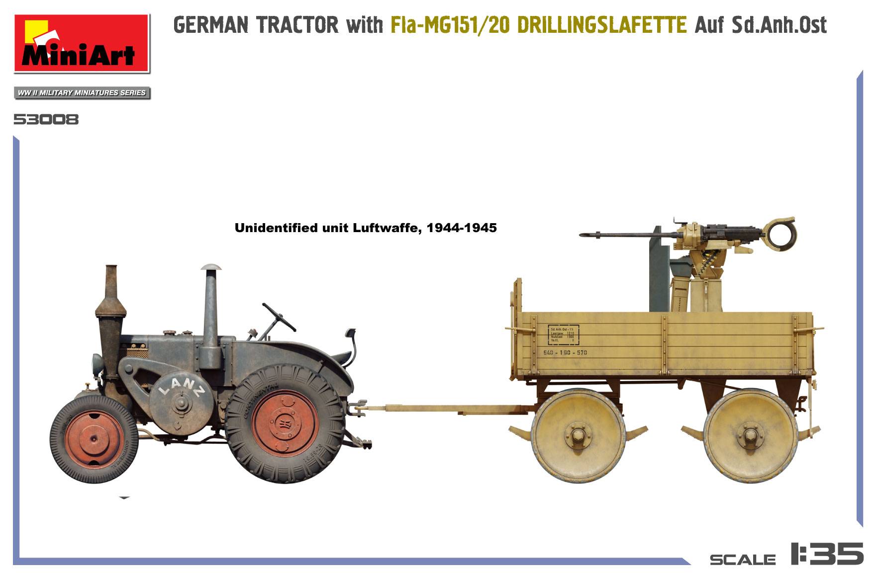 GERMAN TRACTOR with Fla-MG151/20 DRILLINGSLAFETTE Auf Sd.Anh.Ost – Image 5
