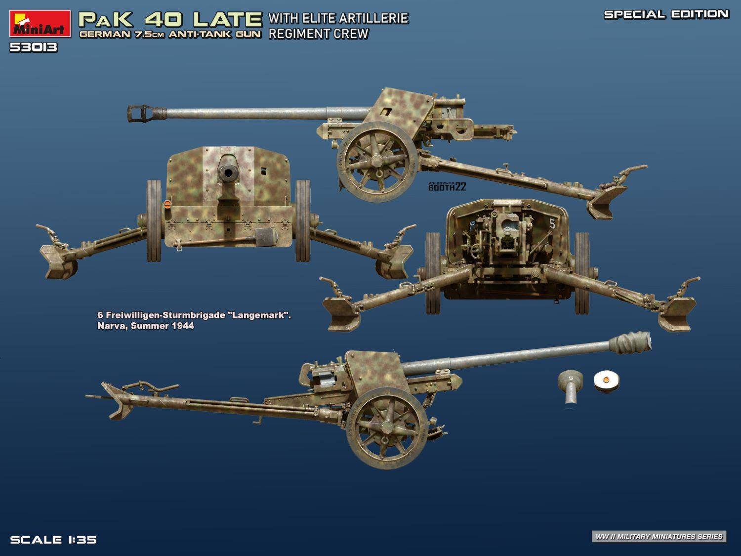 German 7.5cm PaK 40 Late w/Elite Artillerie Regiment Crew SPECIAL EDITION – Image 10