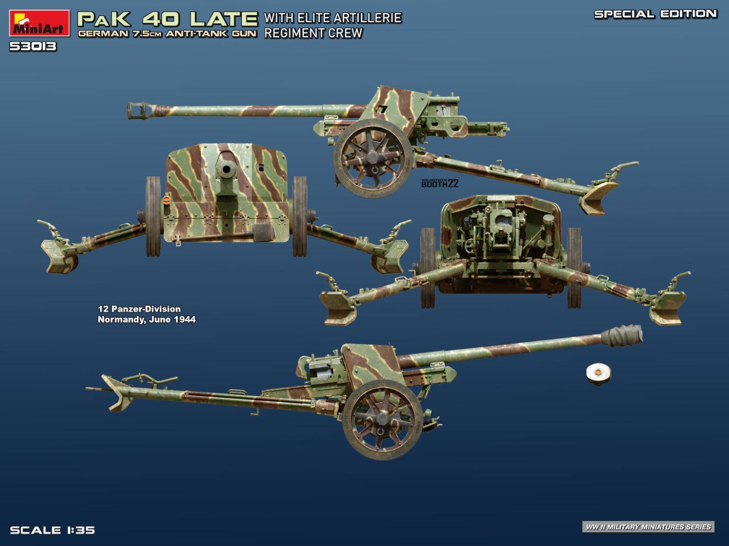 German 7.5cm PaK 40 Late w/Elite Artillerie Regiment Crew SPECIAL EDITION – Image 13