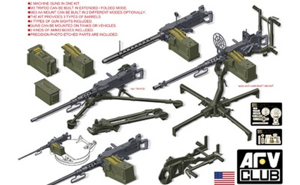 U.S. M2HB .50 Cal Machine Gun set W/M3 tripod & M63 ANTI-AIRCRAFT MOUNT