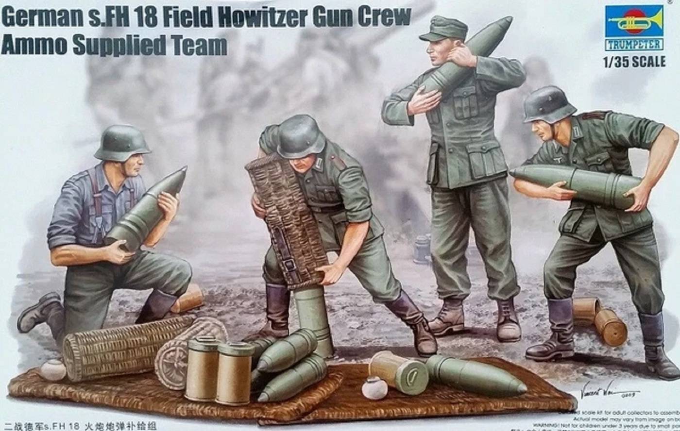 German s.FH 18 Field Howitzer Gun Crew set2