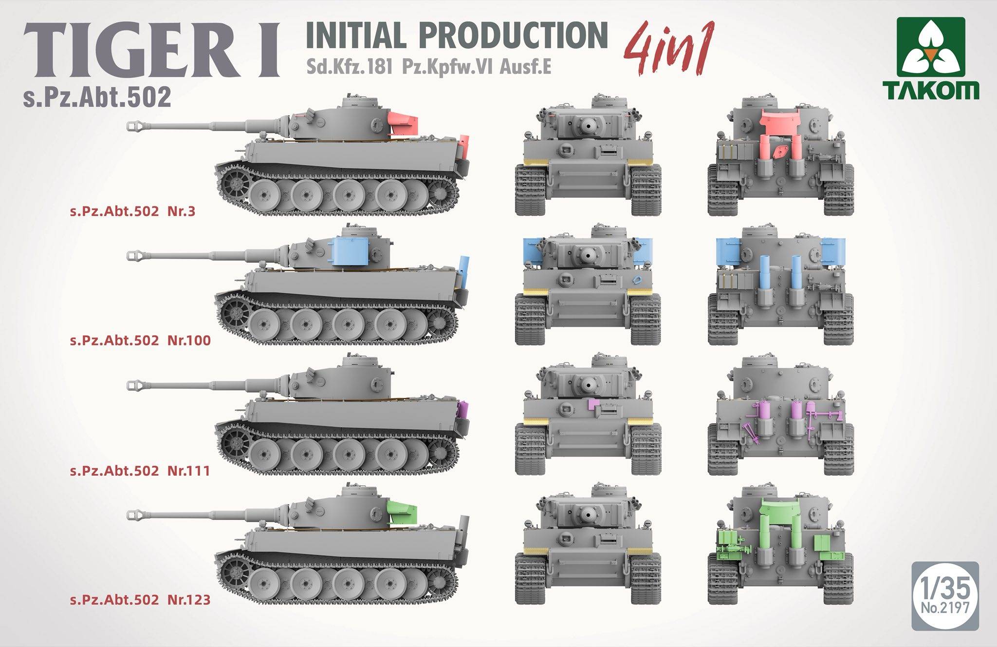 Tiger I Initial Production 4 in 1 s.Pz.Abt.502 – Image 3