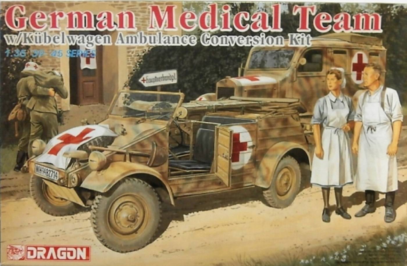 German Medical Team w/ Kübelwagen Ambulance Conversion Kit