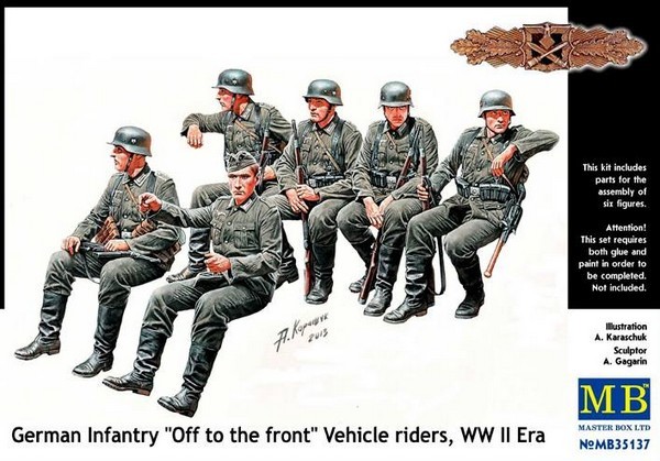 German Infantry "Off to the front" Vehicle riders WWII