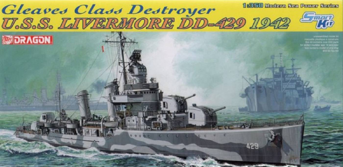 USS Livermore DD-429 1942 Gleaves Class Destroyer