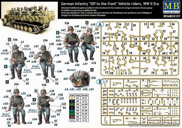 German Infantry "Off to the front" Vehicle riders WWII – Image 2