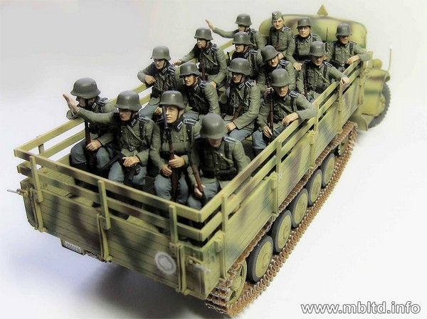 German Infantry "Off to the front" Vehicle riders WWII – Image 3