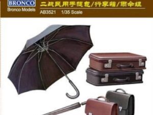 WWII Civilian Suitcase with Umbrella Set