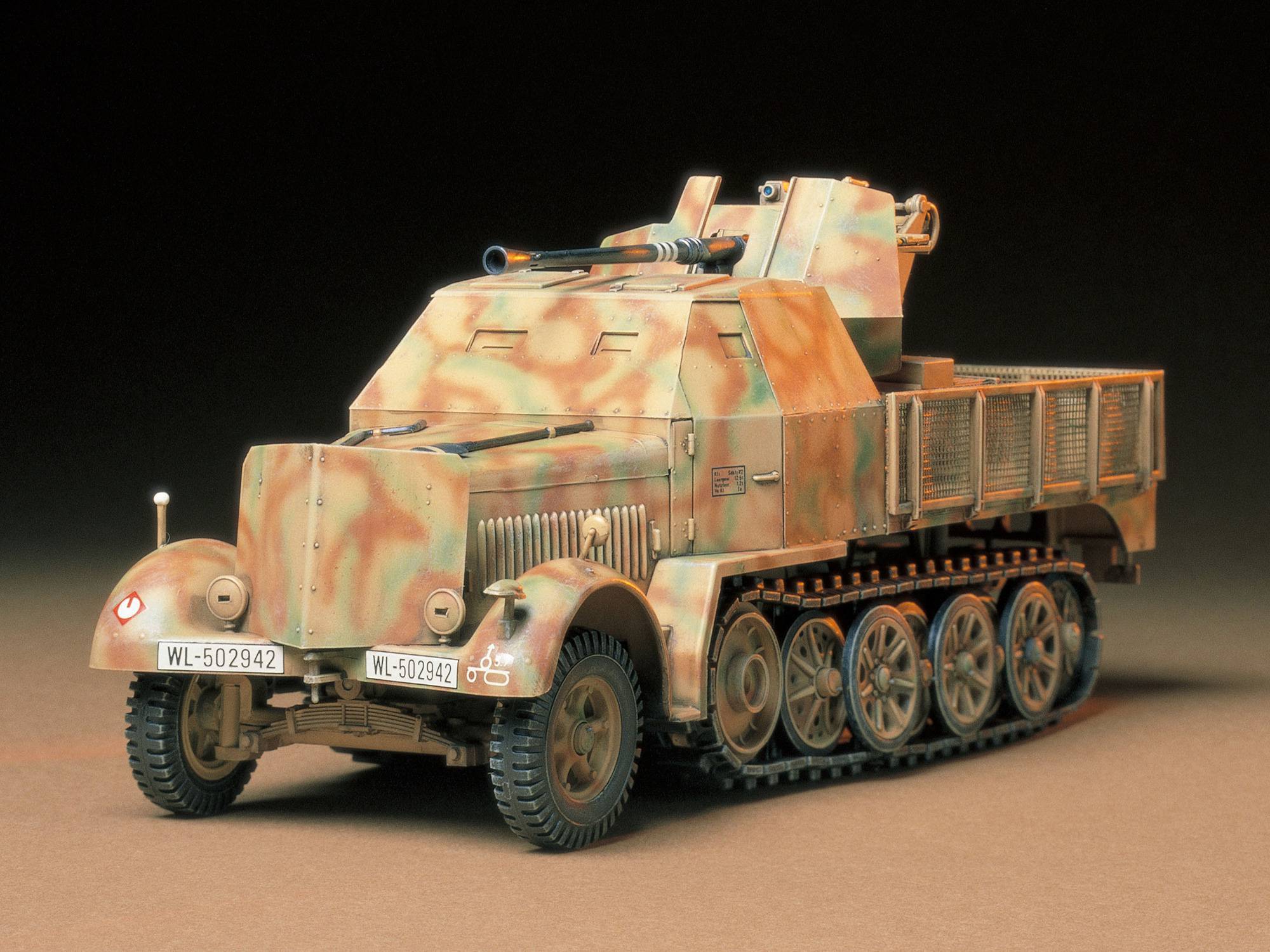 German 8ton Semi Track 3.7 cm FLAK 37 Sd.Kfz.7/2 Armored cab type – Image 2