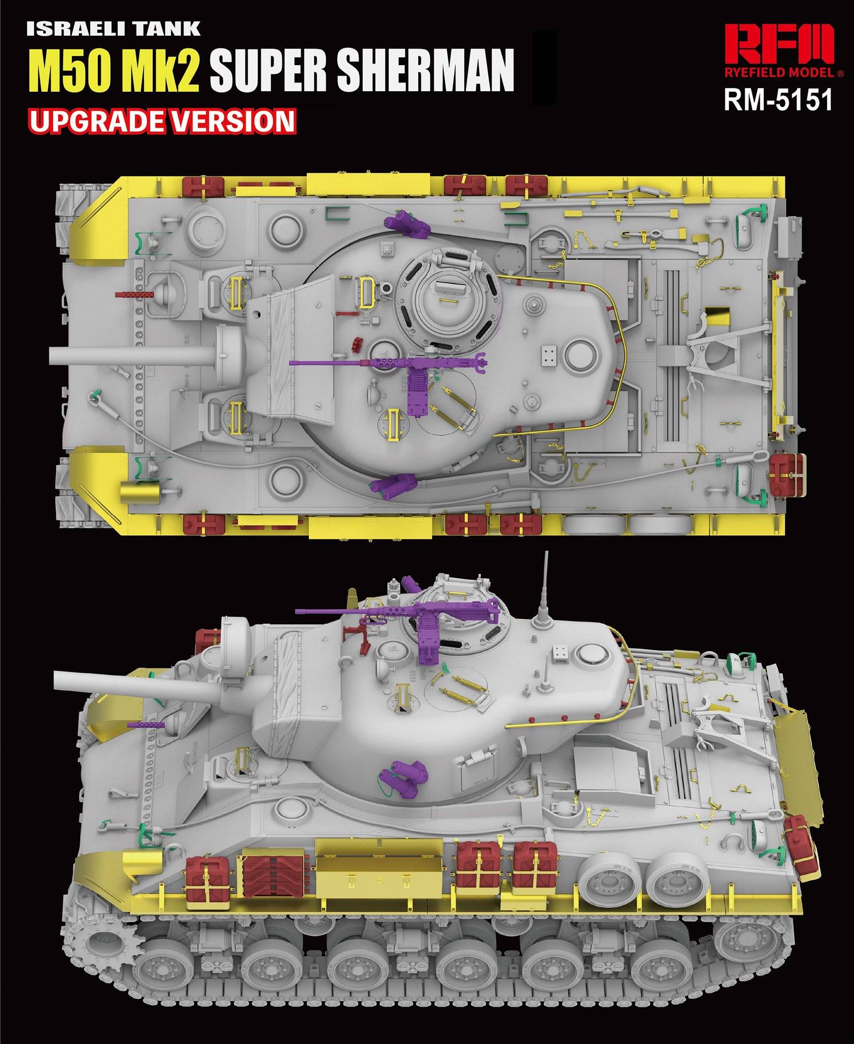 M50 Mk2 Super Sherman M4A4 HULL HVSS Upgrade version – Image 3