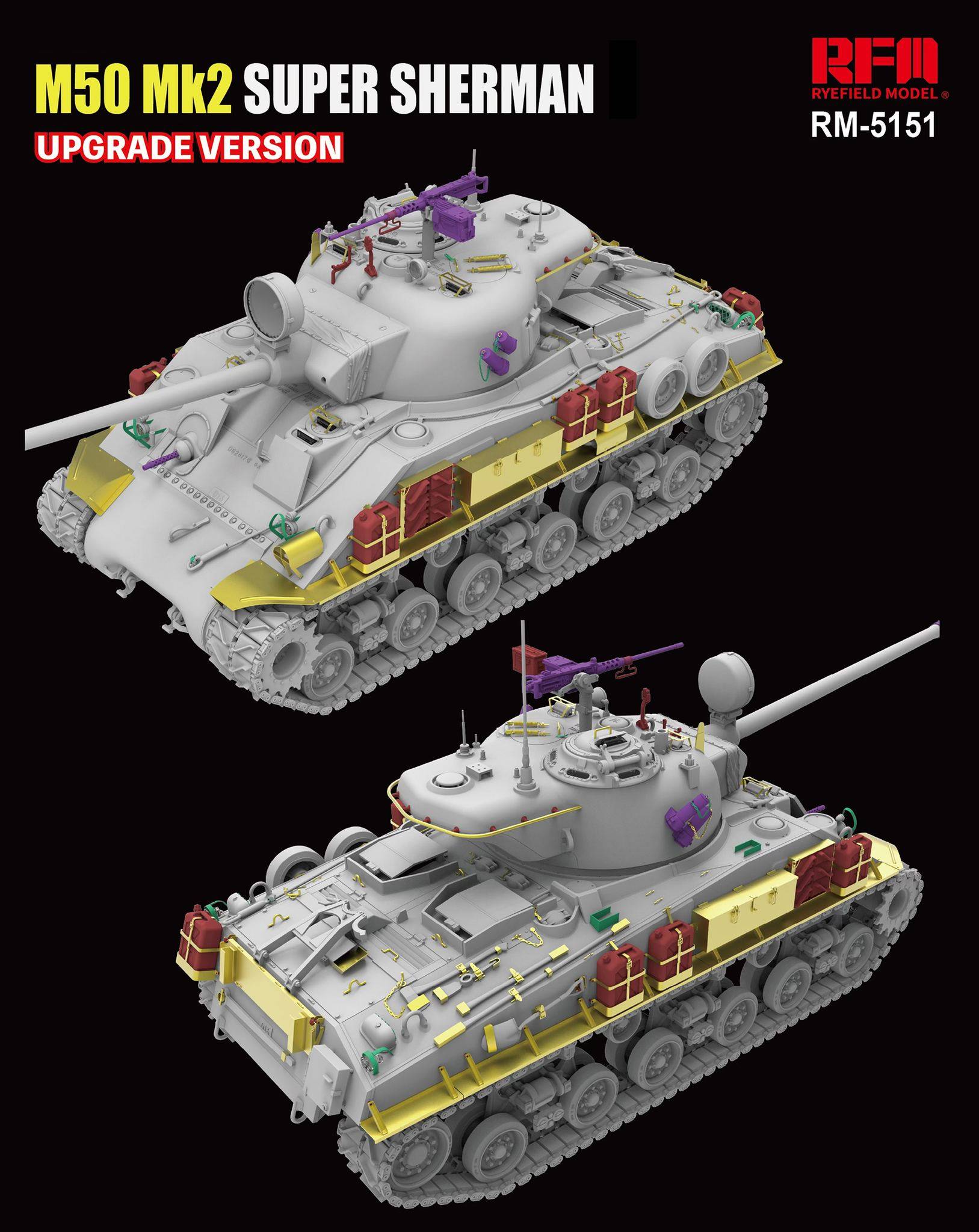 M50 Mk2 Super Sherman M4A4 HULL HVSS Upgrade version – Image 4