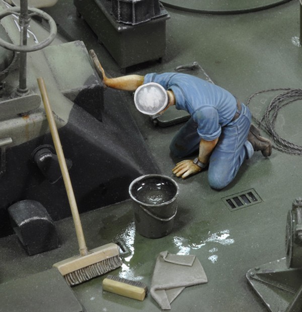 U.S. sailor who is washing (WWII)