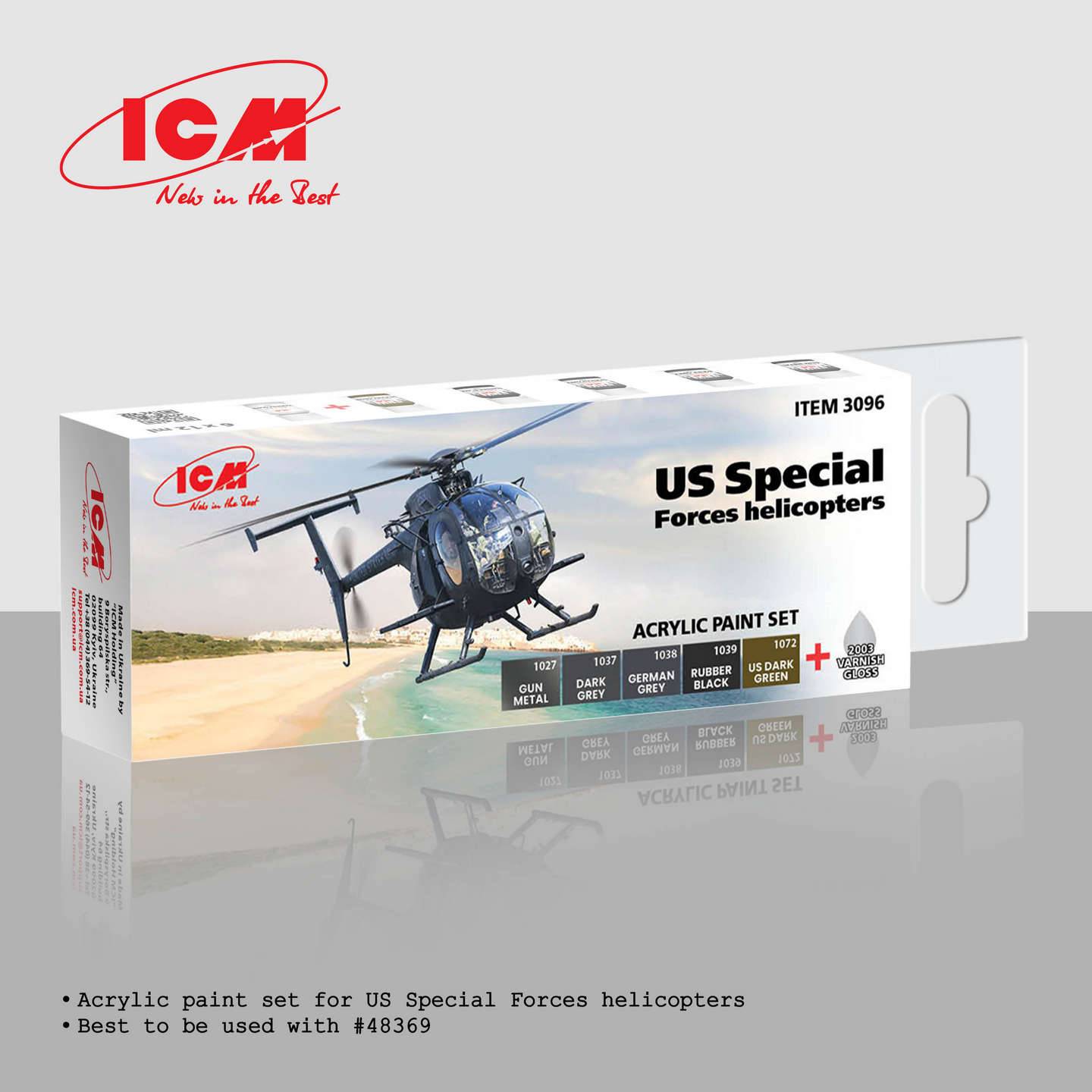 Acrylic paint set for US Special Forces helicopters
