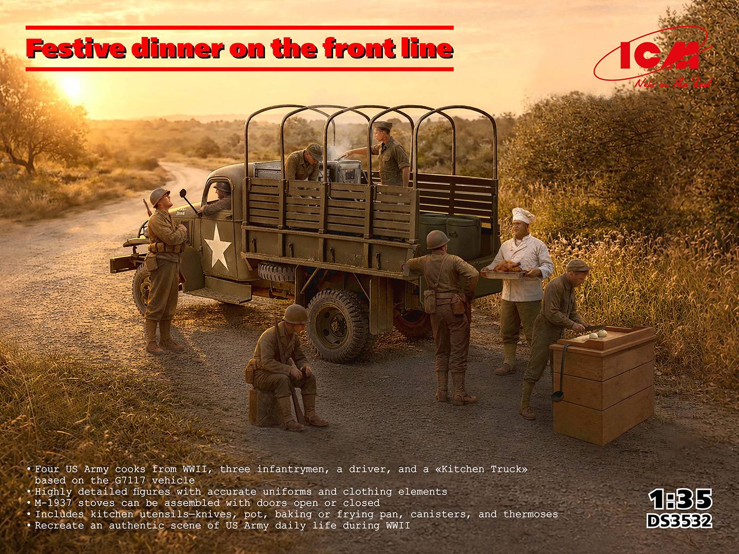 Festive dinner on the front line