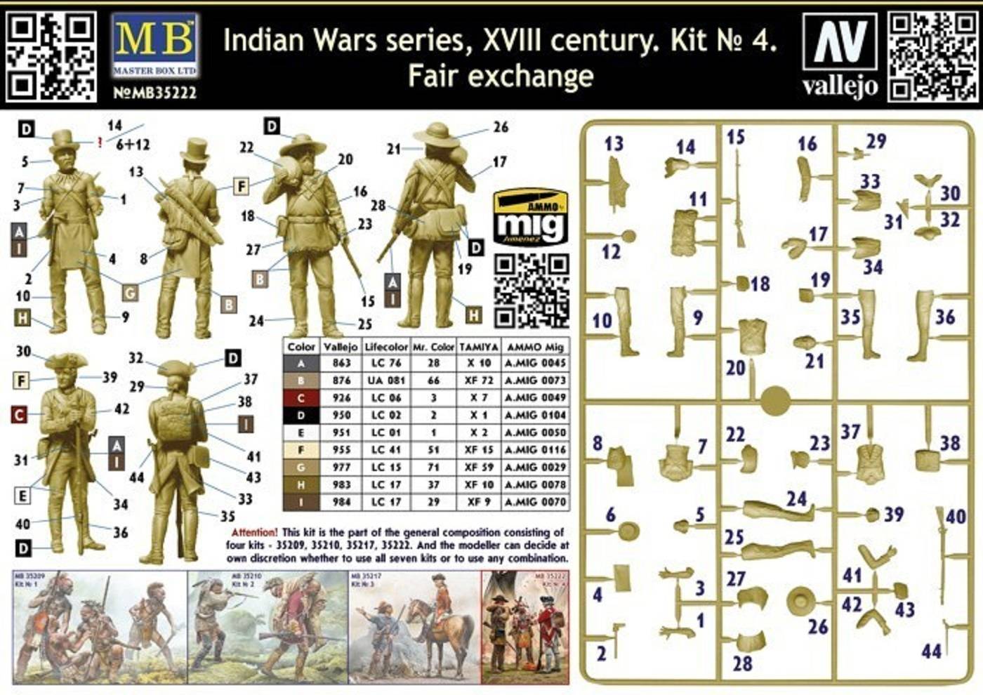 Indian wars series, XVIII century, kit № 4 Fair exchange – Image 2