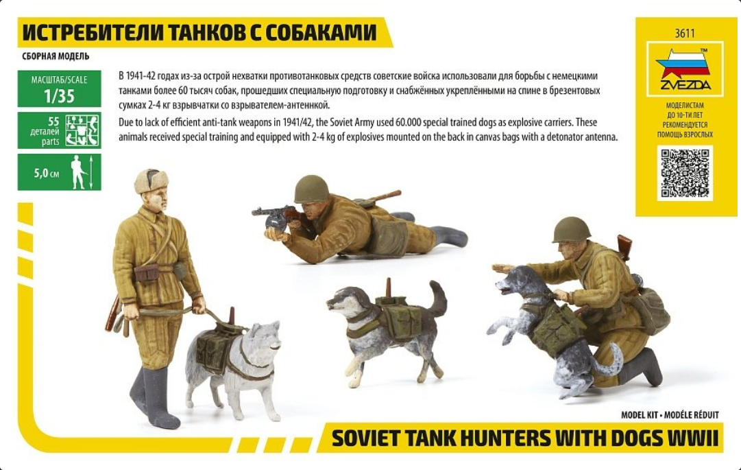 Chasseurs de chars soviétiques avec chiens Soviet Tank Hunters with dogs WWII – Image 2