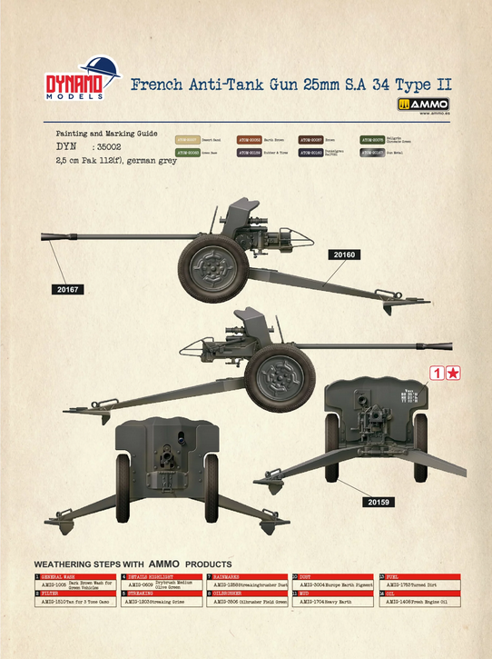 French Anti-Tank Gun 25mm S.A 34 Type II “Deluxe edition” – Image 14