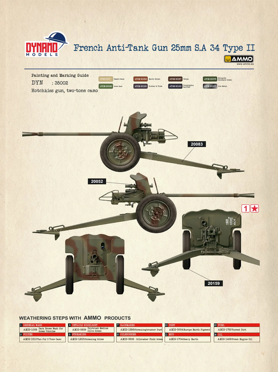 French Anti-Tank Gun 25mm S.A 34 Type II “Deluxe edition” – Image 13