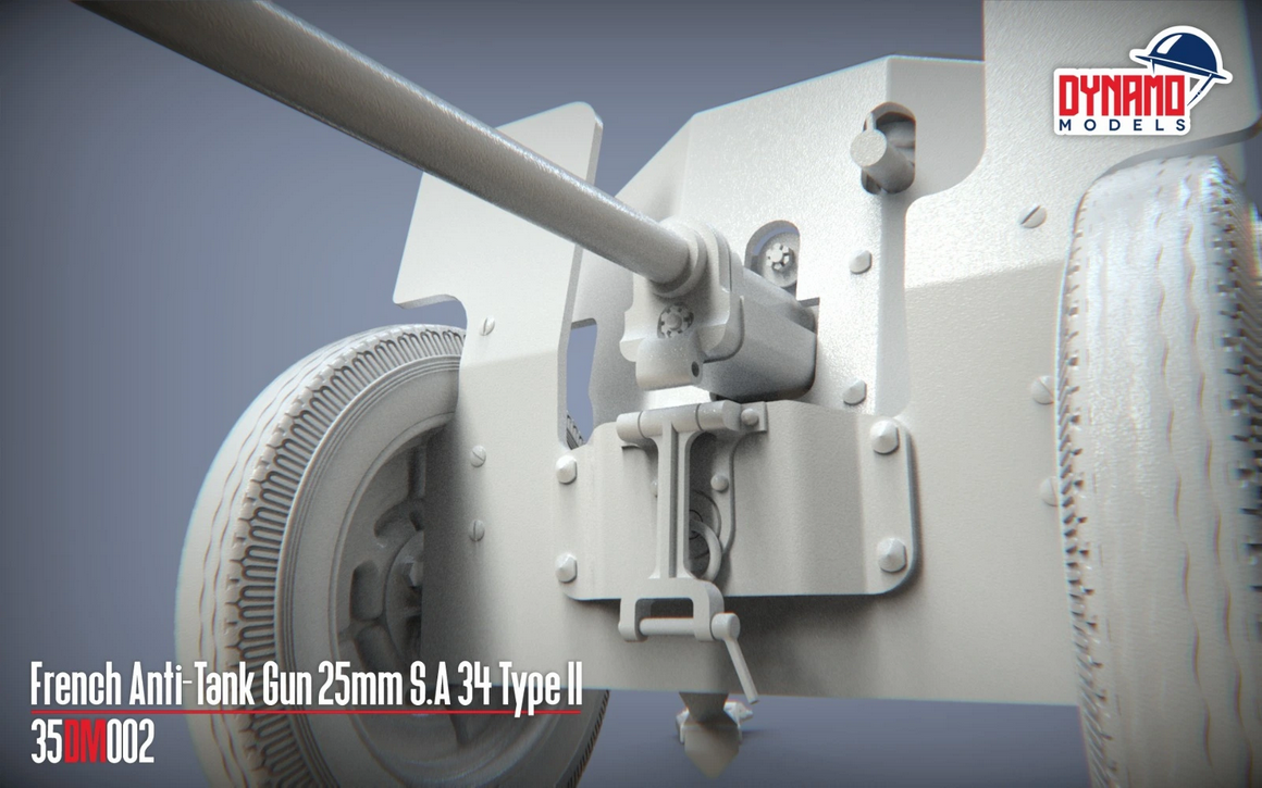 French Anti-Tank Gun 25mm S.A 34 Type II “Deluxe edition” – Image 5
