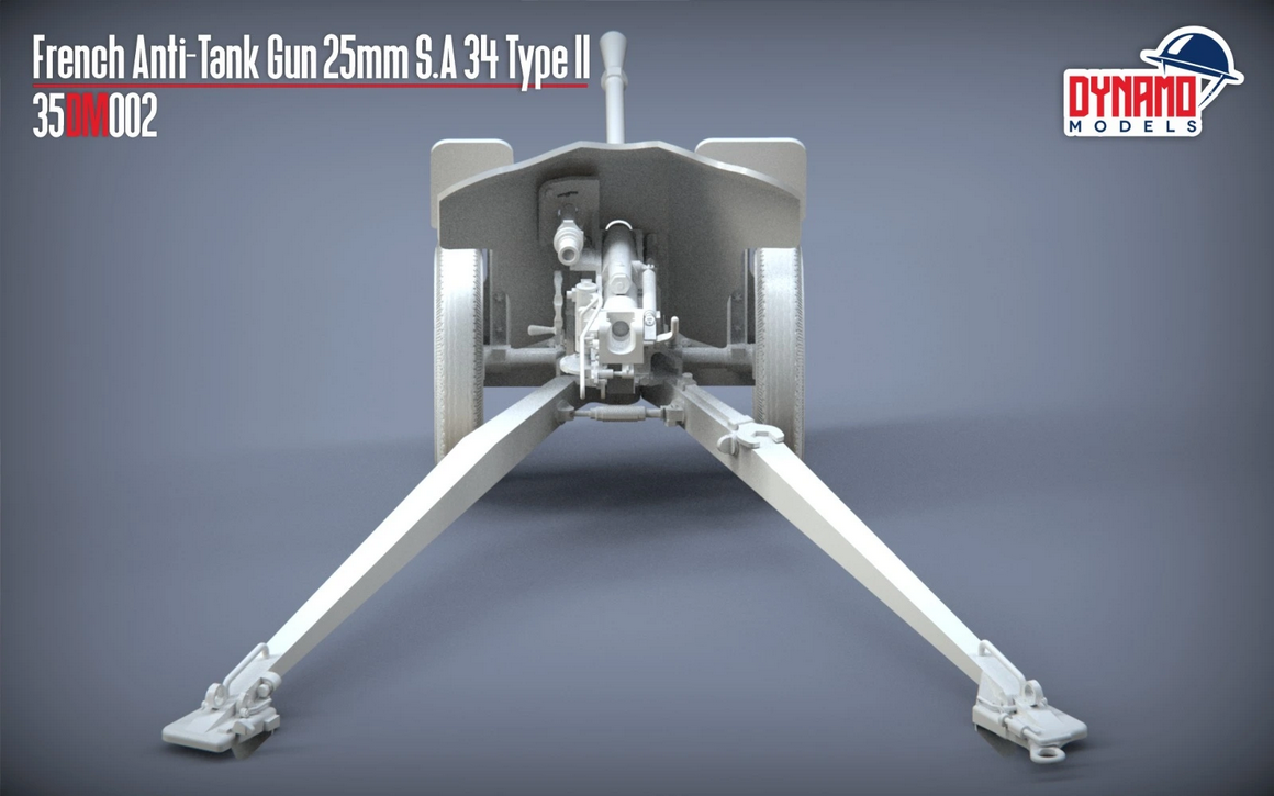 French Anti-Tank Gun 25mm S.A 34 Type II “Deluxe edition” – Image 7