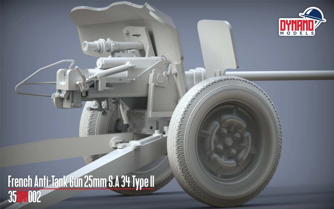 French Anti-Tank Gun 25mm S.A 34 Type II “Deluxe edition” – Image 8