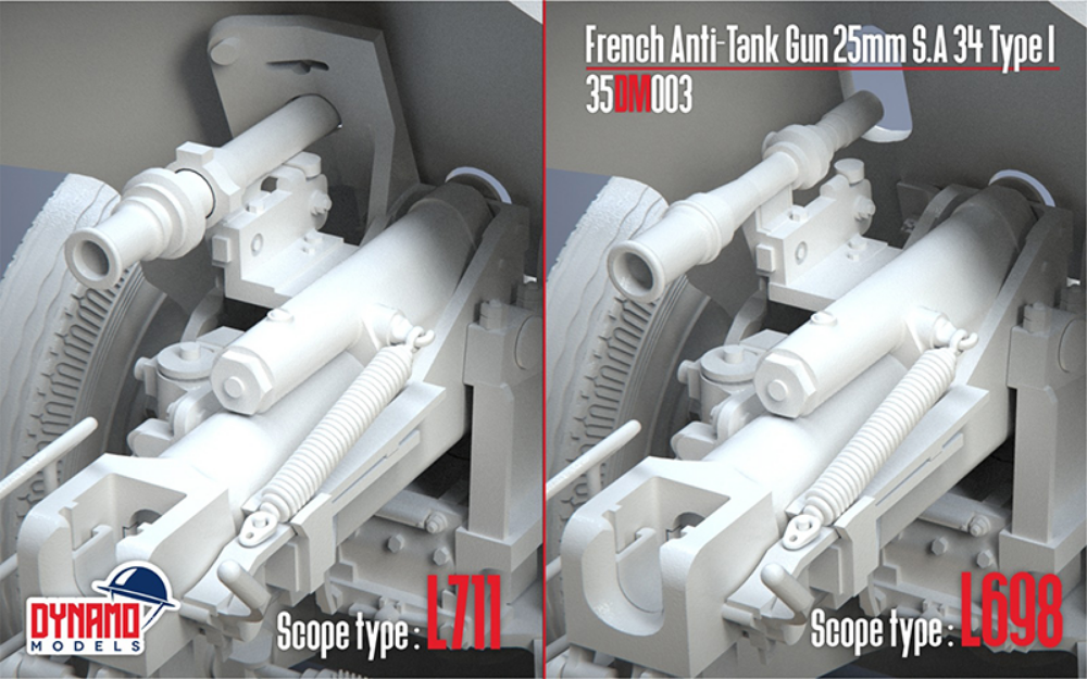 French Anti-Tank Gun 25mm S.A 34 Type I – Image 3
