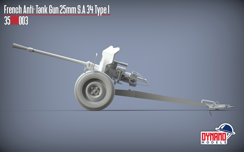 French Anti-Tank Gun 25mm S.A 34 Type I – Image 6