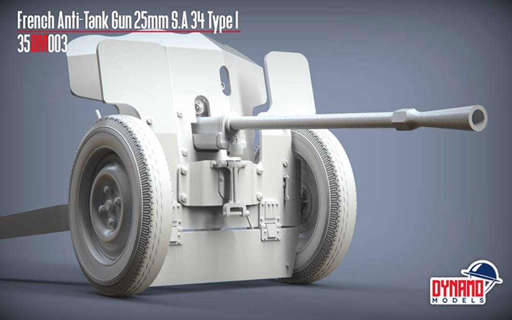 French Anti-Tank Gun 25mm S.A 34 Type I – Image 7