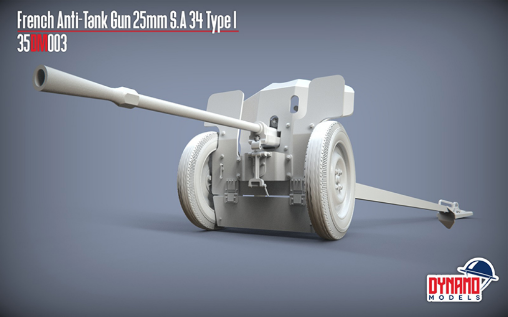 French Anti-Tank Gun 25mm S.A 34 Type I – Image 8