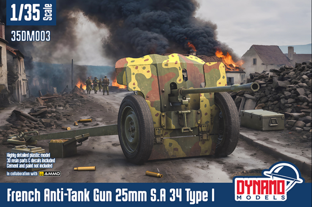 French Anti-Tank Gun 25mm S.A 34 Type I