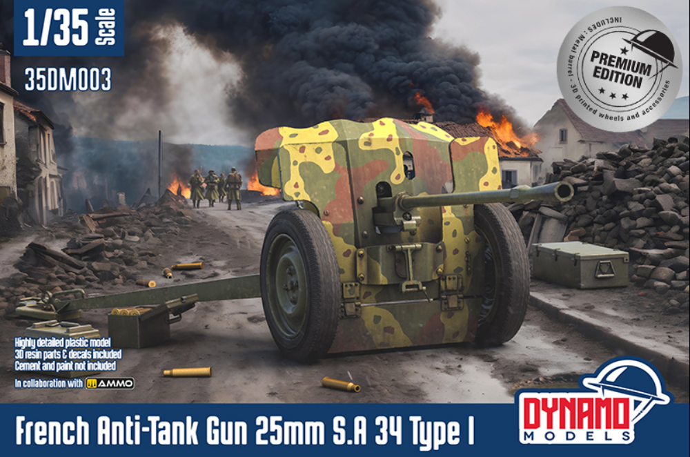 French Anti-Tank Gun 25mm S.A 34 Type I Premium Edition