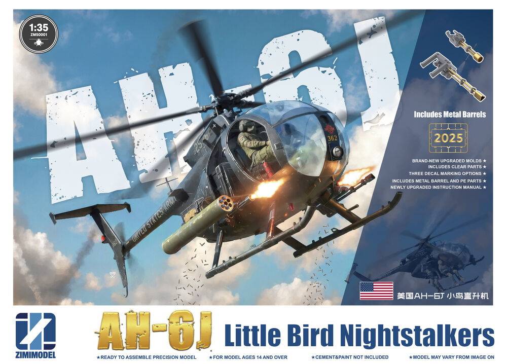 AH-6 J Little Bird Nightstalkers with Metal Barrels