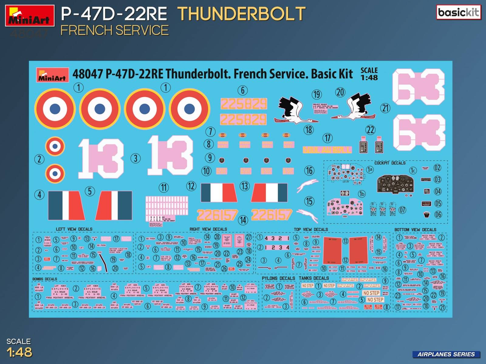 P-47D-22RE THUNDERBOLT FRENCH SERVICE BASIC KIT – Image 2