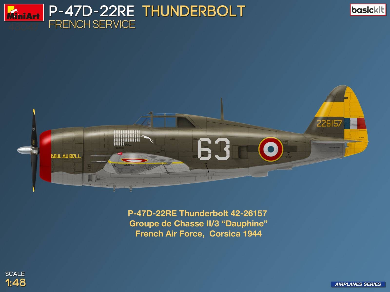 P-47D-22RE THUNDERBOLT FRENCH SERVICE BASIC KIT – Image 3