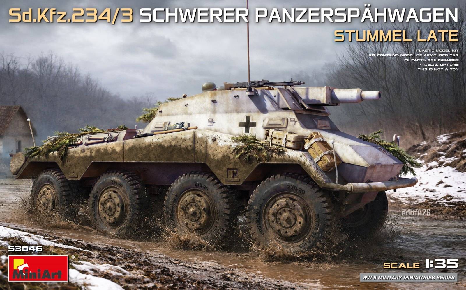 Sd.Kfz.234/3 SCHWERER PANZERSPÄHWAGEN. STUMMEL LATE
