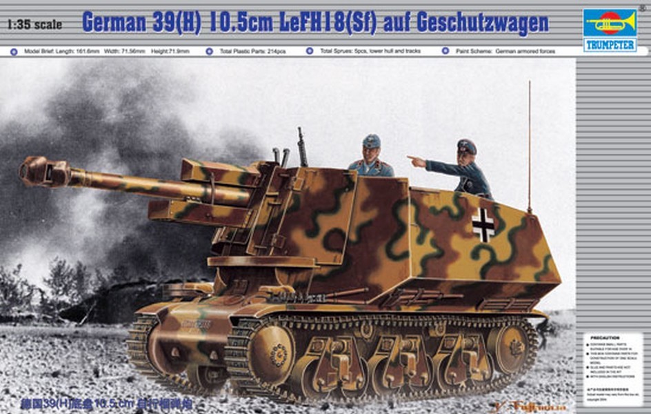 German 39(H) 10.5cm LeFH18(Sf) auf Geschutzwagen