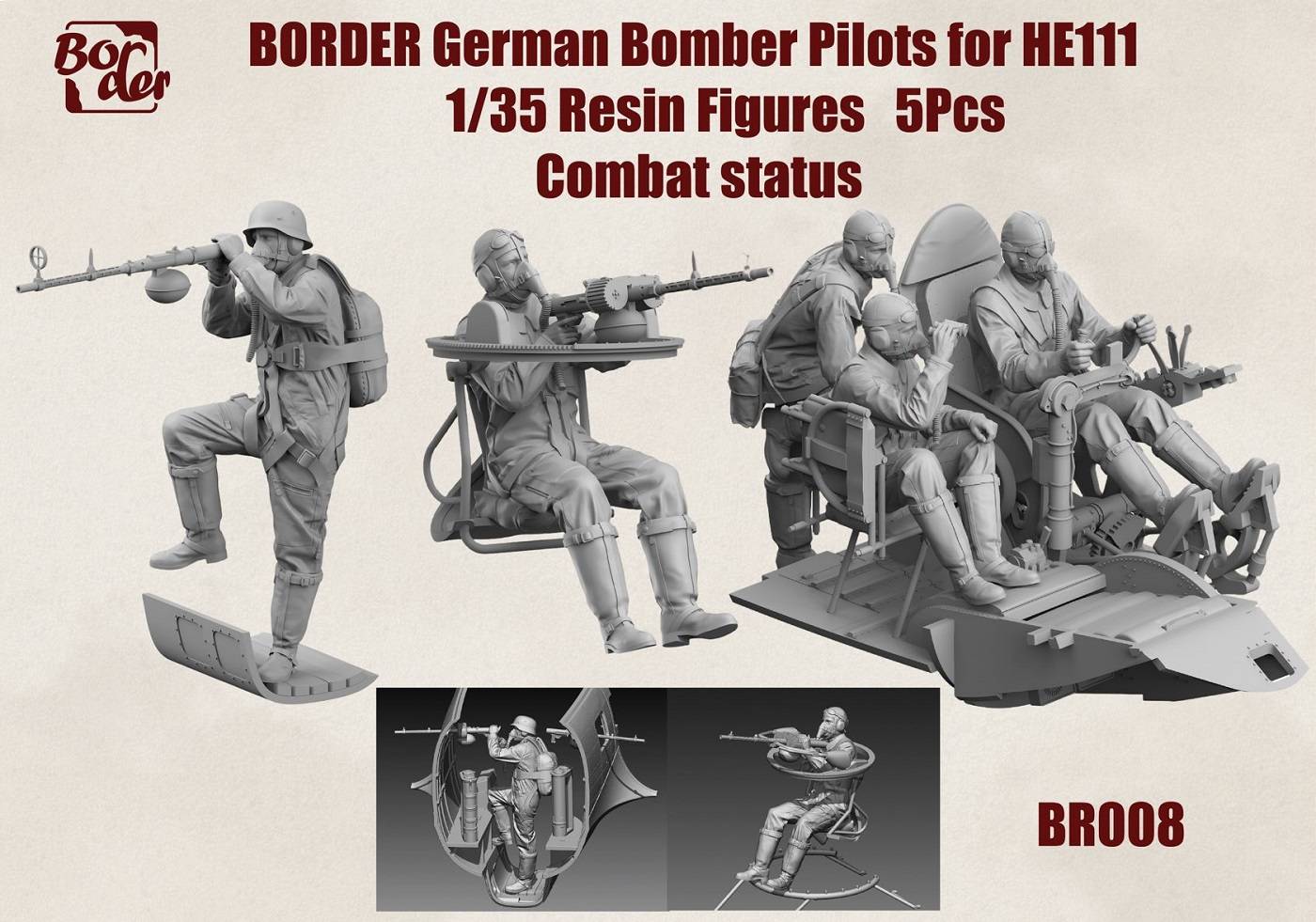 German Bomber Pilots for He111 (5pcs) Combat Status